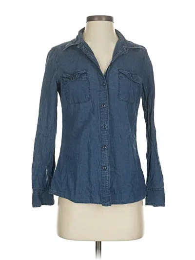 Pre-owned Gap Long Sleeve Button Down Shirt In Blue