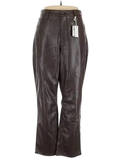 Good American Faux Leather Pants In Brown