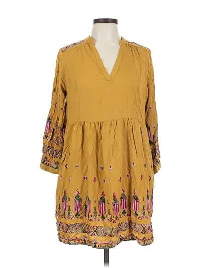 Pre-owned Floreat 3/4 Sleeve Blouse In Yellow