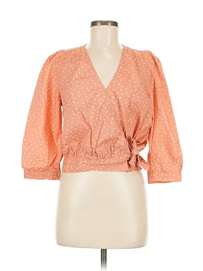 Pre-owned Madewell 3/4 Sleeve Blouse In Orange