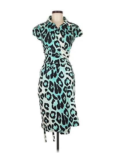 Pre-owned Samantha Sung Casual Dress In Blue