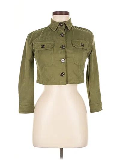 Pre-owned Knitworks 3/4 Sleeve Blouse In Green