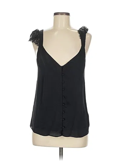 Pre-owned Cami Nyc Sleeveless Silk Top Black Sweetheart Neckline Tops