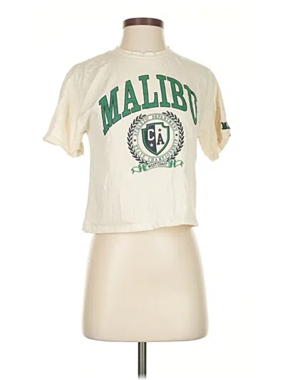 Pre-owned Unbranded Short Sleeve T-shirt In White