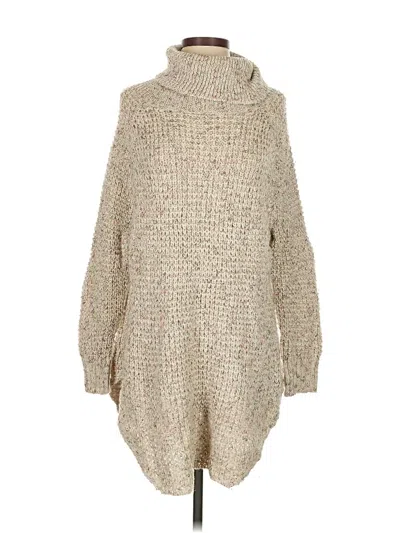 Pre-owned Free People Turtleneck Sweater In Brown