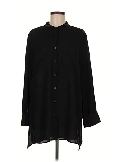 Pre-owned Chico's 3/4 Sleeve Blouse In Black