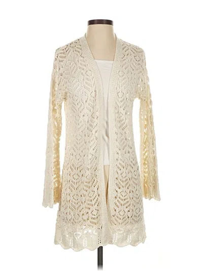 Pre-owned Saltwater Luxe Cardigan Sweater In White