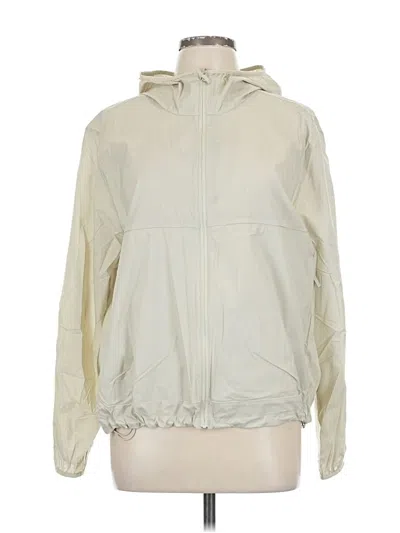 Pre-owned Tnaction Windbreaker Jacket In White