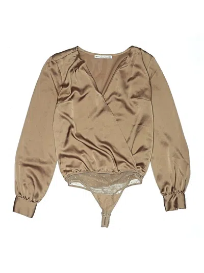 Pre-owned Abercrombie & Fitch Long Sleeve Blouse In Brown