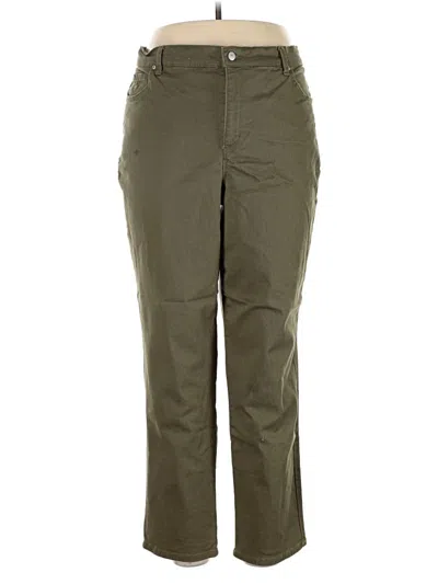 Pre-owned Gloria Vanderbilt Khaki Pant In Green