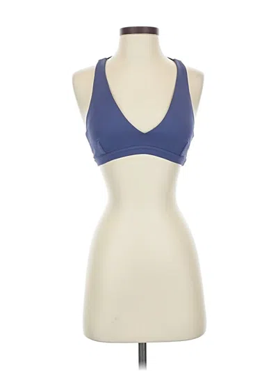 Pre-owned Lululemon Athletica Tank Top Blue Halter Neckline Tops
