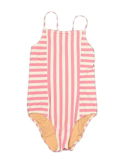 Pre-owned Crewcuts Kids' One Piece Swimsuit In Pink