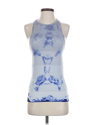 Pre-owned Lululemon Athletica Tank Top Blue Halter Neckline Tops