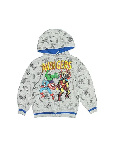 Pre-owned Marvel Kids' Zip Up Hoodie In Silver