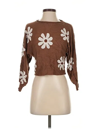 Pre-owned Ekouaer Cardigan Sweater In Brown