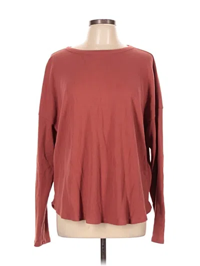 Pre-owned Treasure & Bond Long Sleeve T-shirt In Burgundy