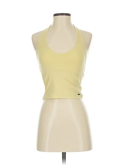 Pre-owned Hollister Tank Top Yellow Halter Neckline Tops