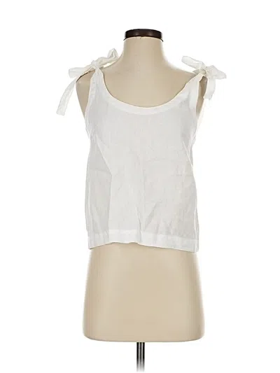 Pre-owned Joie Sleeveless Blouse In White