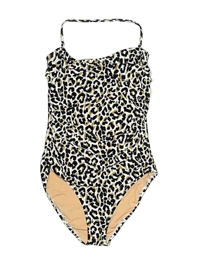 Pre-owned J.crew Factory Store One Piece Swimsuit In Black