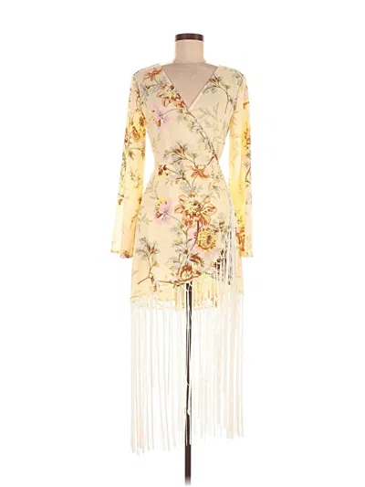 Asos Design Cocktail Dress In Yellow