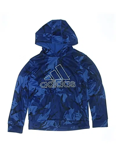Pre-owned Adidas Originals Kids' Pullover Hoodie In Blue