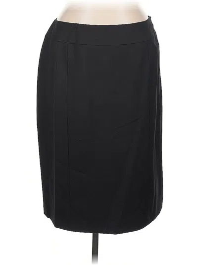 Pre-owned Lafayette 148 Wool Skirt In Black