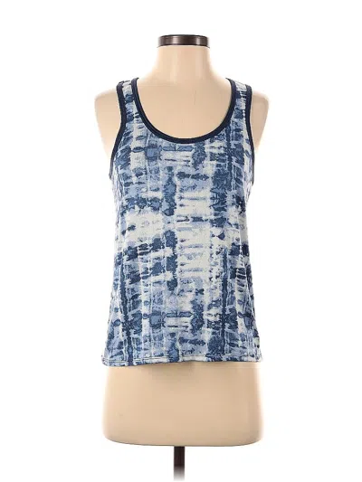 Pre-owned Lucky Brand Tank Top Blue Halter Neckline Tops