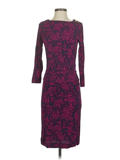 Pre-owned Tory Burch Cocktail Dress In Burgundy