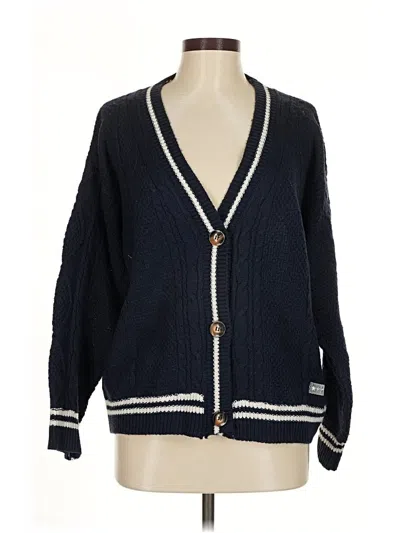 Pre-owned Assorted Brands Cardigan Sweater In Blue