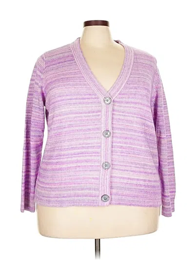 Pre-owned Talbots Cardigan Sweater In Purple
