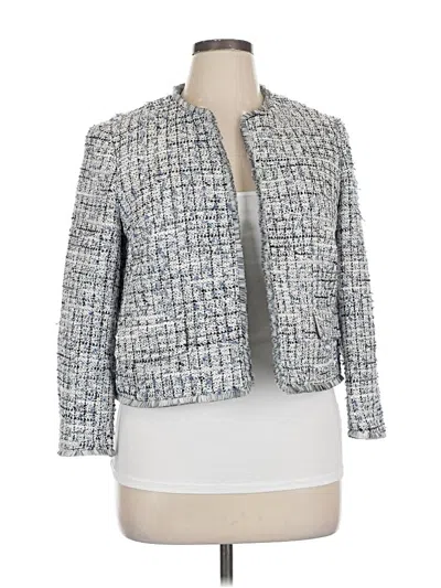 Pre-owned Ann Taylor Blazer Jacket In Gray