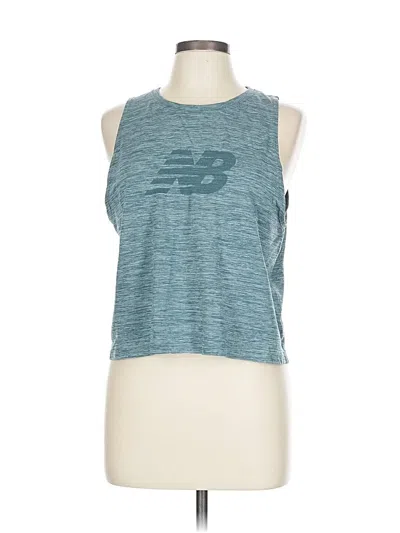 Pre-owned New Balance Active Tank Top In Blue