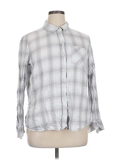 Pre-owned Gap Long Sleeve Button Down Shirt In Gray