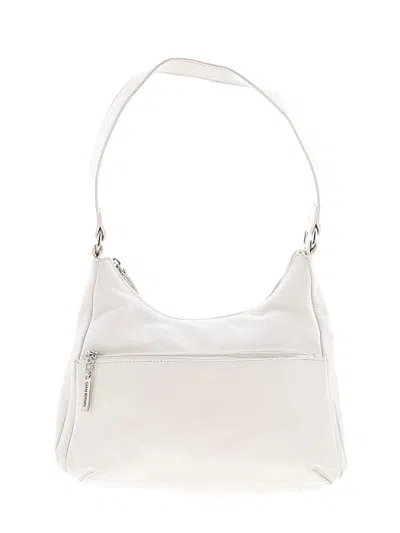 Pre-owned Giani Bernini Leather Shoulder Bag In White