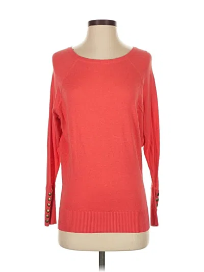 Pre-owned If It Were Me 3/4 Sleeve Top Orange Boatneck Tops