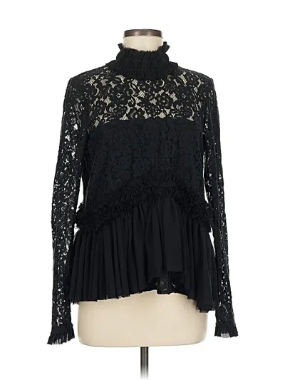Pre-owned Tuckernuck Long Sleeve Blouse In Black