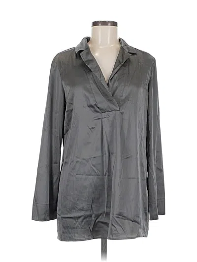 Pre-owned Additions By Chico's Long Sleeve Blouse In Gray
