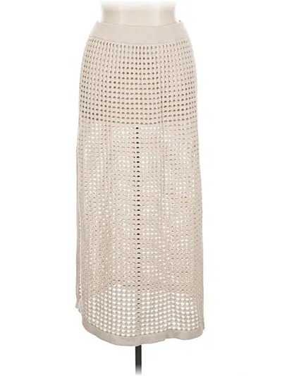 Pre-owned Lands' End Swimsuit Cover Up In White