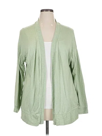 Pre-owned Cuddl Duds Cardigan Sweater In Green
