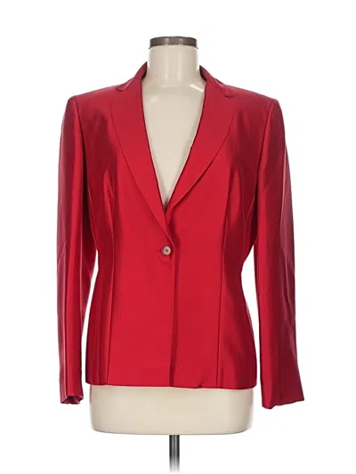 Pre-owned Ann Taylor Silk Blazer Jacket In Red