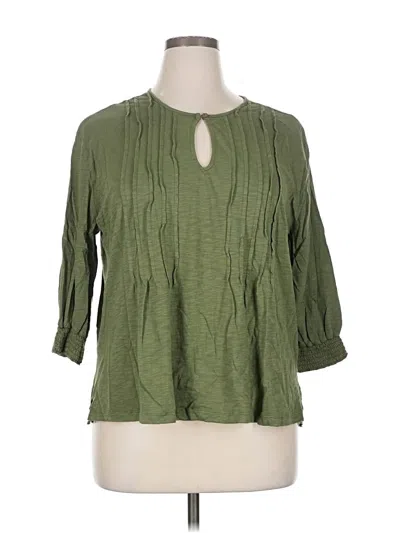 Pre-owned Knox Rose 3/4 Sleeve T-shirt In Green