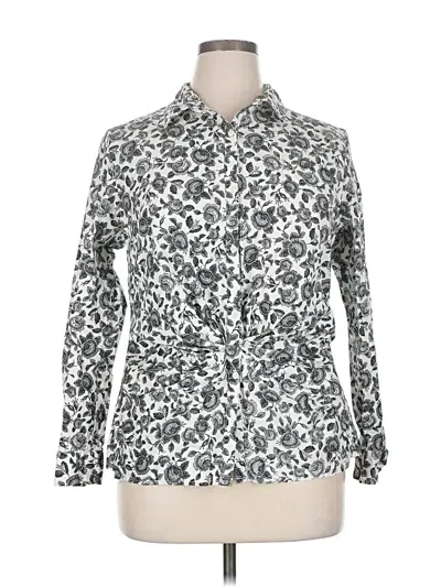 Pre-owned Thakoon Long Sleeve Blouse In Silver