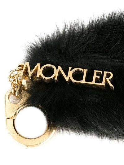 Shop Moncler Fox Fur Charm Keyring