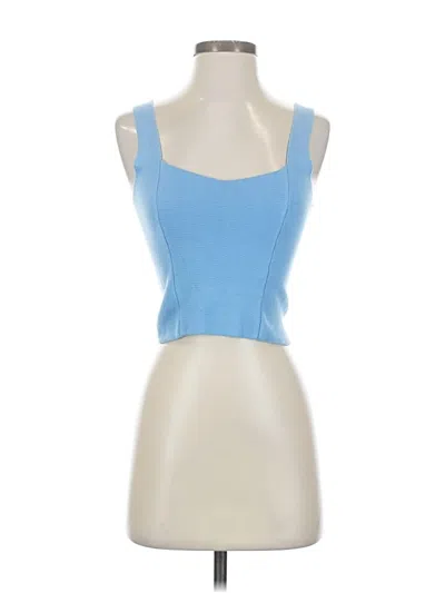 Pre-owned Abercrombie & Fitch Sleeveless Top Blue Sweetheart Neckline Tops
