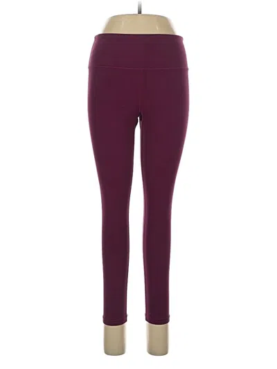 Pre-owned Athleta Active Pants In Burgundy