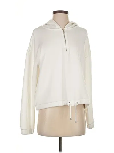 Pre-owned T Tahari Pullover Hoodie In White