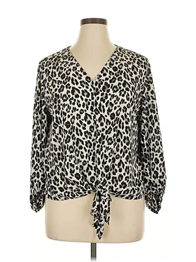 Vince Camuto Long Sleeve Blouse In White