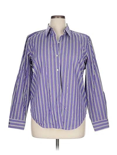 Pre-owned Polo Ralph Lauren Long Sleeve Button Down Shirt In Purple