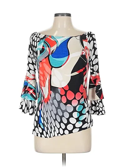 Pre-owned Frank Lyman Design 3/4 Sleeve Blouse In Black