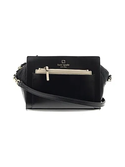 Pre-owned Kate Spade New York Leather Crossbody Bag In Black